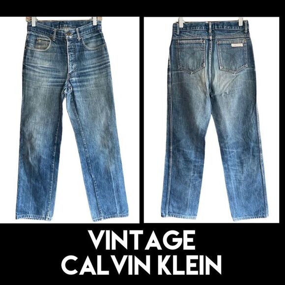 Calvin Klein Vintage 80’s/90’s Era Straight Leg Medium Wash Straight Leg Jeans 2 - Picture 2 of 11
